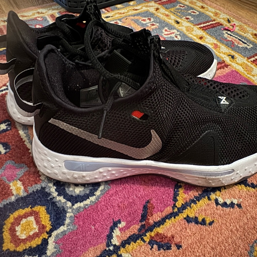 Nike Kids Black and White Basketball Sneakers
